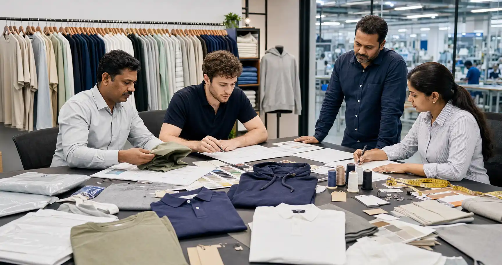 Apparel manufacturer in India evaluated by international buyers for fabric, sampling and private label production